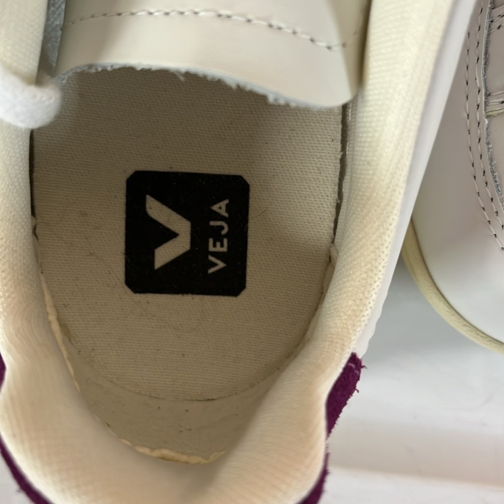 Veja V-12 Size 8 New White and Purple Sneakers Classic Design free People - Picture 10 of 10